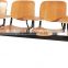 Elegant bent wood student chair, school chair with powerful metal frame