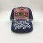 customized fashion embroidery patch cotton twill 5 panel trucker mesh cap