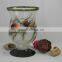 Glasslucky: hot sales glass storm lantern with decal for home decorate for sale