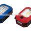 Flexible magnetic cob led work light battery operated led emergency light with rubber hook for easy carry
