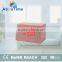 2016 new pink PU cube digital LED funny wooden alarm clcok