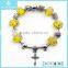 Yiwu New 925 Sterling Silver Colorful Beads Zinc Alloy Bracelet