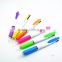 2 in 1 multicolor ballpoint pen promotion flat ball pen