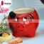 Promote Cute and red pig shaped ramekin mug dessert Ceramic Cup