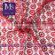 Hot red cotton embroidered fabric, circle design chemical fabric for garment & dress