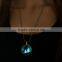 2016 Halloween gift for children silver jewelry beads chian glowding in the dark picture cat necklace pendant