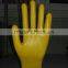 black yellow nitrile gloves with 13G polyester good quality yellow nitrile polyester gloves