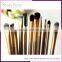 18 Pcs Professional Rose Gold Oval Cosmetic Makeup Brush Set with Custom Logo