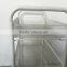 Metal Mesh Trolly Organizer Shelves Handle Portable storage rack