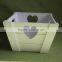 unique design handmade painted white color wooden flower crates pot sets with heart shape handle