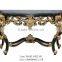 Marble top antique gold console table for living room ME-0432-01