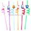 Festival Party Reusable PVC Tube Straws For Drinks