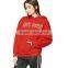 Cheap Custom Made Plus Size Red Long Sleeve Women Hoodie Sweatshirt Winter Graphic Print Plain Pullover Hoodie For Sale