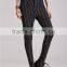 The new fashion design ladies leggings ladies striped pants tight little feet tall waist trousers