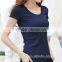95% cotton 5% spandex plain women slim fit shirt