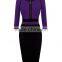 Women's Vintage Colorblock Career Bodycon Dress