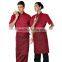 Summer Design Red Color Hotel /Restaurant Uniforms For Waiters Waitress