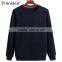 custom oem crew neck pullovers windbreaker long sleeves cvc fleece men sweatshirts