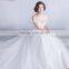 New fashioned V neck white wedding dress