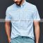 2016 latest design fashion bengal stripe short sleeve standard fit shirts