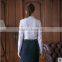 custom beautiful latest formal office lady white blouse uniform new blouse design