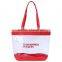 Clear Tote Bag - NFL security approved, made of clear vinyl with 600 Denier polyester base and handles and comes with your logo.
