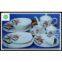 red flower printing square porcelain dinner set
