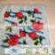 2016 new fashion cheap price rose printed warp knitting miscrofiber hand towels