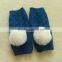 Hot sale! 2017 autumn and winter womens Velvet rhinestones semi-finger gloves mitring sleeves crystal rex rabbit fur gloves