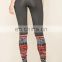 Wholesale Seamless Active Abstract Black Leggings Women Custom Printed Pants