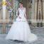 ED Fashion Sleeveless V-neck Lace Applique Bead Work Open Back A Line Wedding Dress