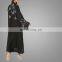 OEM Service Muslim Kimono Black Islamic Cardigan Maxi Dubai Overcoat Ethnic Clothing Women Design