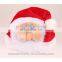 YiWu China Wholesale High Quality Luxury Plush 3D Cartoon Design Santa Claus Christmas Hat with Eyes Nose and Beard