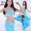 Multy color shiny fabric professional beading belly dance costumes appearl
