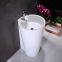New popular ceramics two piece big floor mounted white pedestal wash hand basin sinks