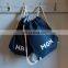 Personalized navy cotton drawstring gym backpack bag
