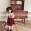 6533/Beige hot selling spring fashion cherry girls shirt sweet turn down collar shirt