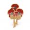 Classical crystal brooches for women,poppy brooch,poppy pin badge