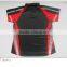 custom sublimation sports polo shirt for 100 % polyester, blach and red
