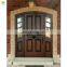 36 Inch Teak Wood Double Front Mother and Son Door Design With 2 Sidelights