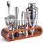 Mixology Bartender Kit 10-Piece Bar Tool Set with Stylish Bamboo Stand Home Bartending Kit and Martini Cocktail Shaker Sets