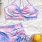 2022 Women Swimwear Push Up swimsuit Tie Dye Bikini Yoga Set swimming Suit Bandage Sexy Summer Bathing Suit