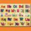 2015 High Seach Wood Letters toys Kids Puzzle Toys Multi Color Letters puzzle for Children