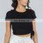 Stylish ladies smart Casual short body sheer Mesh sexy ladies Crop tops shirt