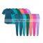 Customized Women Hospital Nursing Scrubs Suit Uniforms Women Short Sleeve Medical Scrubs Sets
