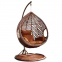 High quality PE Rattan Metal Stand Patio Hanging Swing Egg Chair for Outdoor or Garden