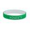 Factory Direct Sale Wisdom Honesty Courage English Trend Inspirational Double Layer Two Color Silicone Bracelet