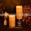 Battery operated real wax moving flame led candles remote