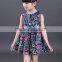 2016 summer new fashion kids clothes baby girl sleeveless floral dress with cheap price