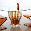 Hot Sale Dining Acrylic Round Table With Glass Top